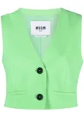 MSGM button-front tailored waistcoat - Green