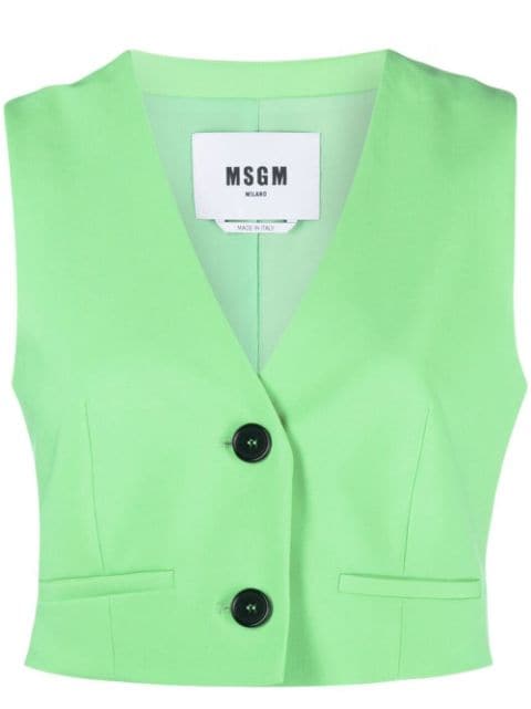 MSGM button-front tailored waistcoat