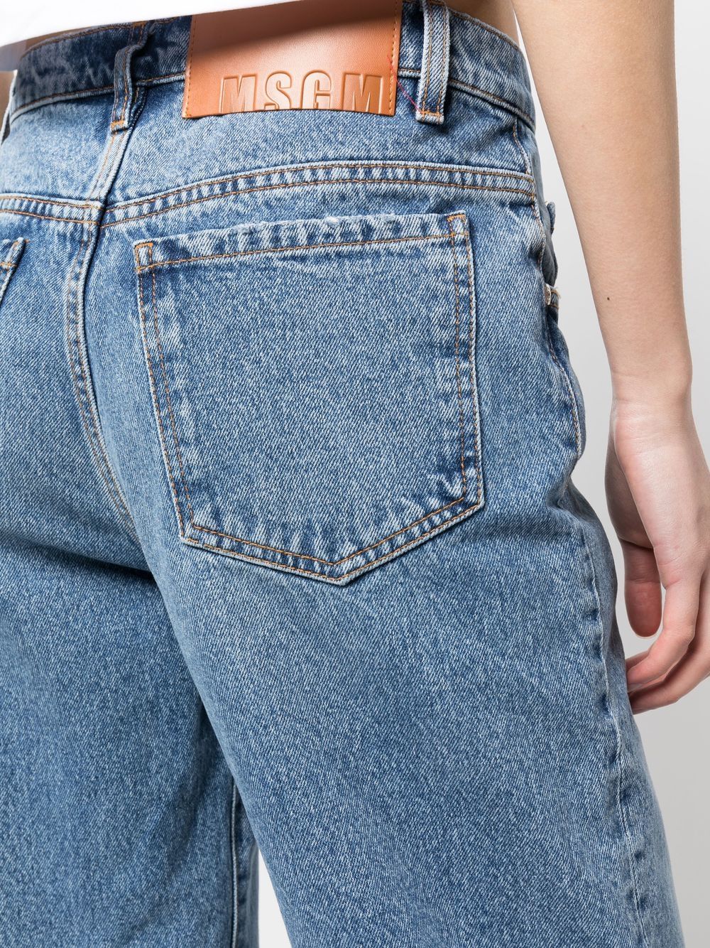 Shop Msgm Straight-leg Denim Jeans In Blau