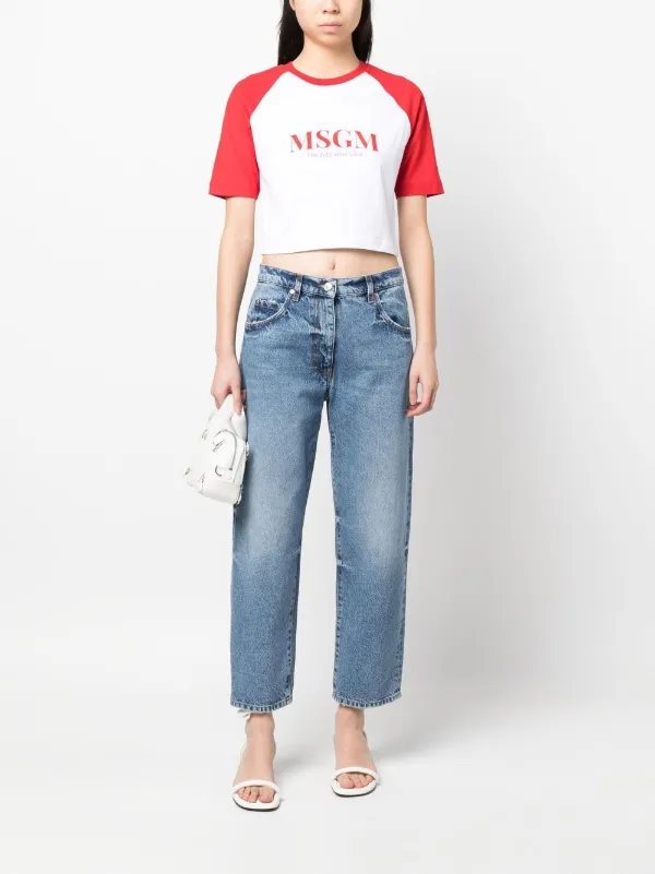 【送料&関税込】MSGM Straight Jeans MSGM straight-leg Denim Jeans | Blue | FARFETCH GE