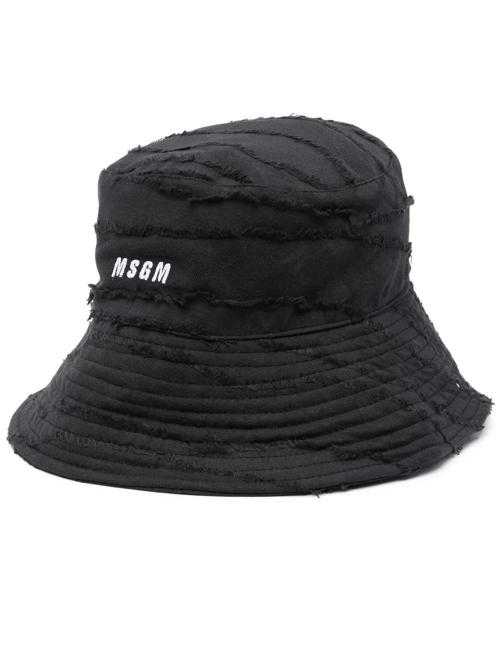 

MSGM ripped-detail bucket hat - Black