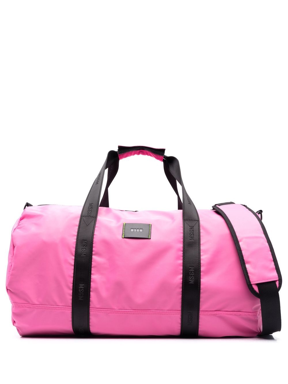 Msgm Logo-patch Holdall Bag In Rosa