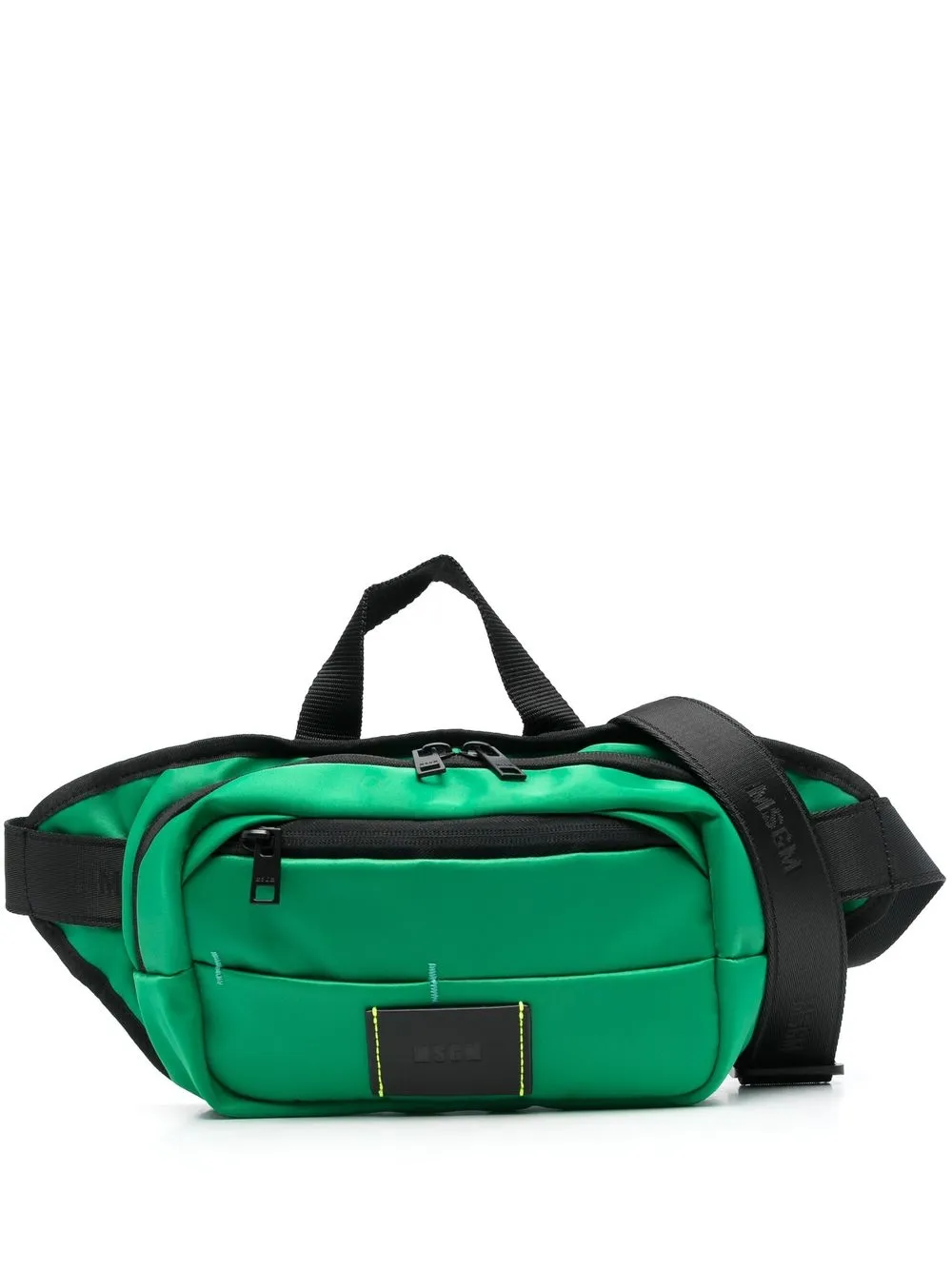 

MSGM logo-patch belt bag - Green