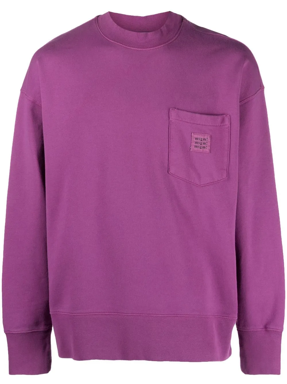 

MSGM logo-patch cotton sweatshirt - Purple