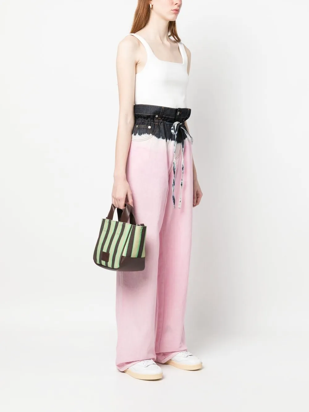 MSGM Shopper met logopatch - Groen