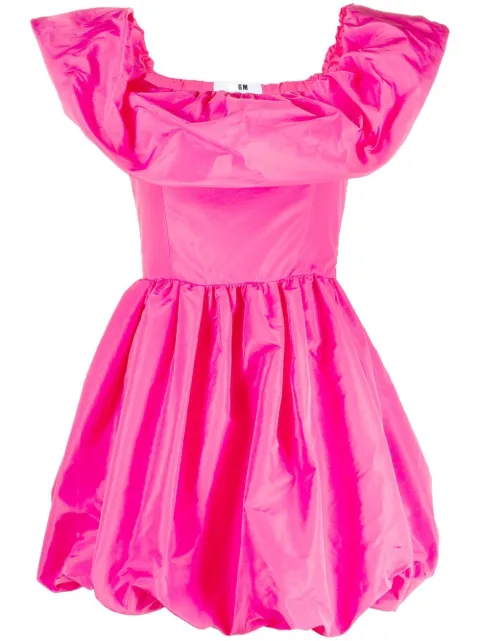 MSGM ruffled off-shoulder puffball dress