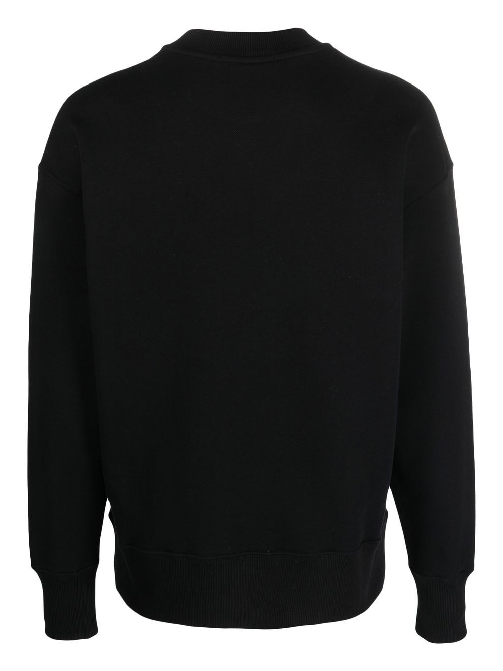 Shop Msgm Logo-print Cotton Sweatshirt In Schwarz