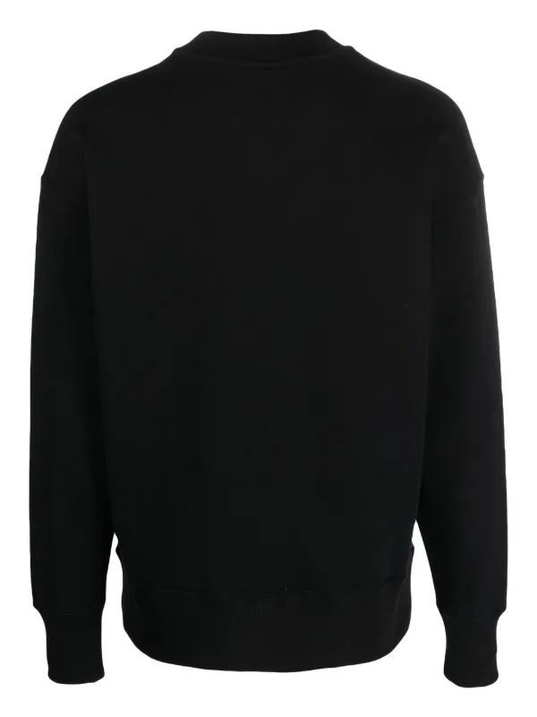 スウェット・トレーナー MSGM COTTON SWEATSHIRT WITH LOGO PRINT MSGM logo-print Cotton Sweatshirt | Black | FARFETCH GE