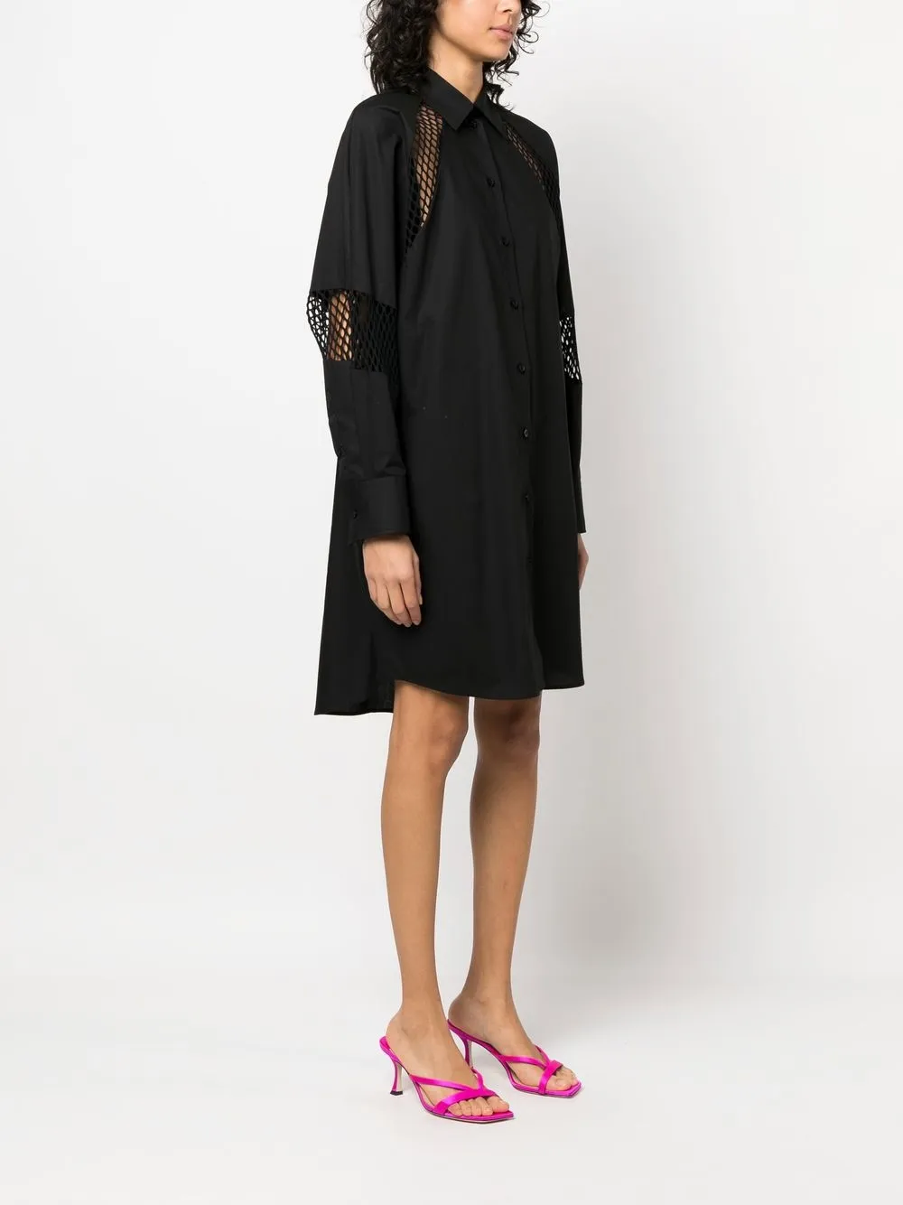  Msgm Shirt Mini Dress - Black 