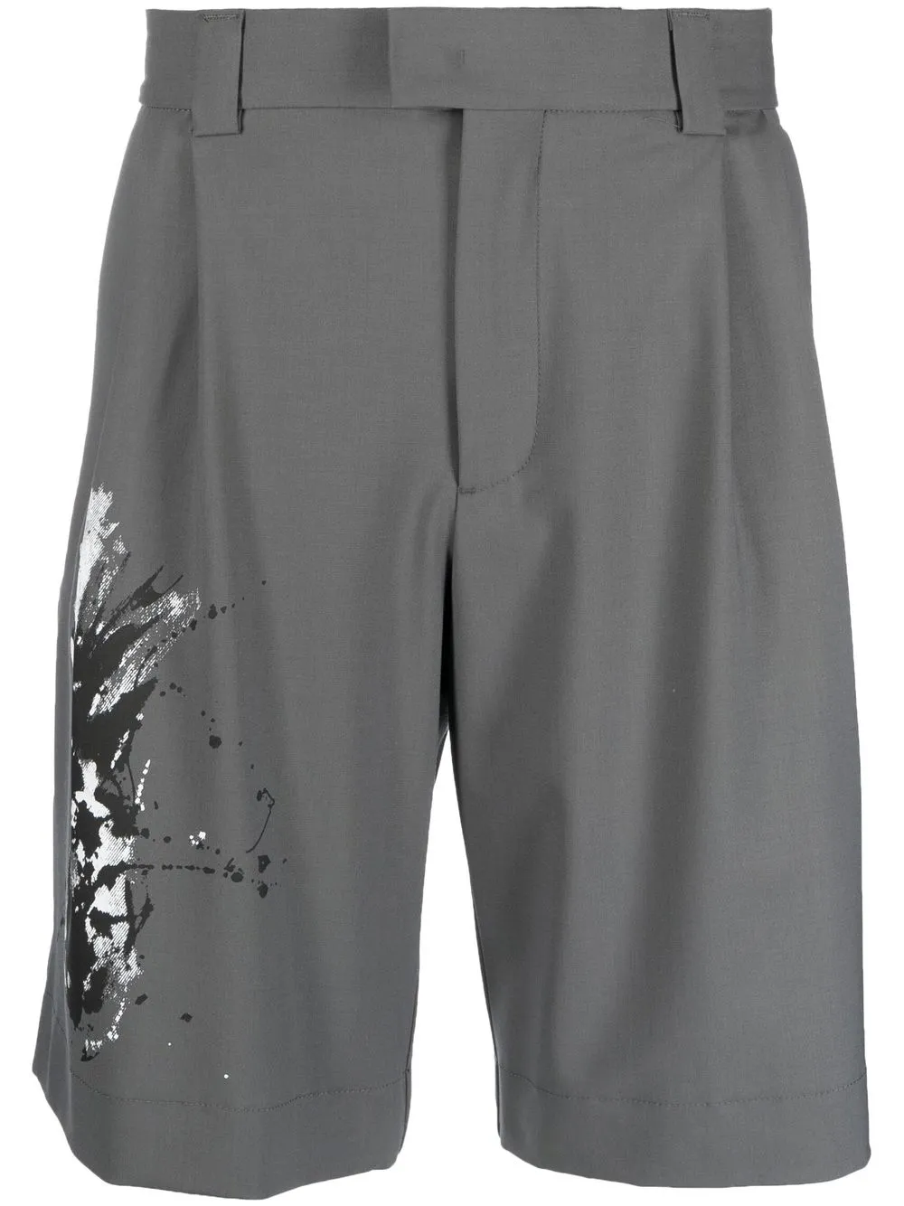 

MSGM splatter-detail tailored-cut shorts - Grey