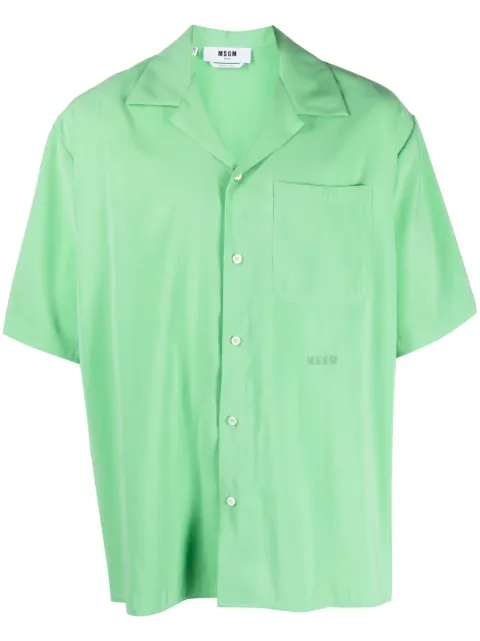 MSGM embroidered-logo short-sleeve shirt