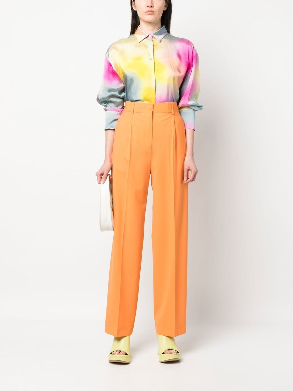 MSGM Blouse met tie-dye print - Geel