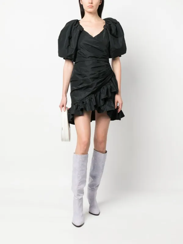 short sleeve mini denim dress Main Strip: White Short Sleeve Button-up Mini Denim Dress White / L
