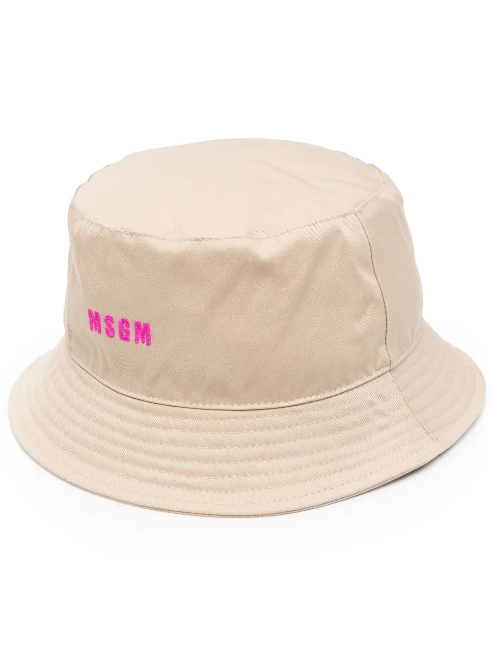 

MSGM logo-patch bucket hat - Neutrals