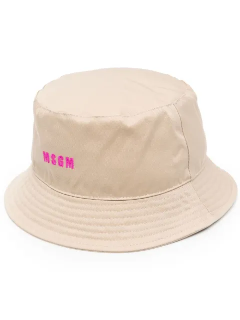 MSGM logo-patch bucket hat