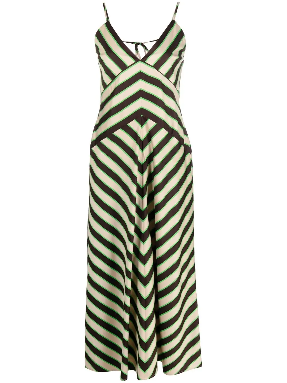 

MSGM chevron-print rear-tie dress - Neutrals