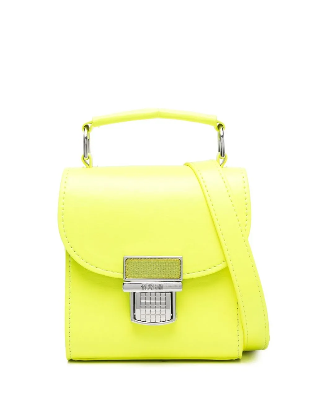 

MSGM faux-leather crossbody bag - Yellow