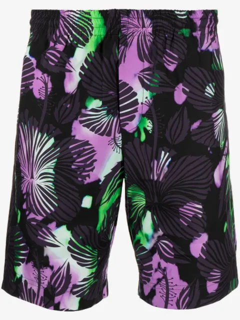 MSGM abstract-print cotton bermuda shorts