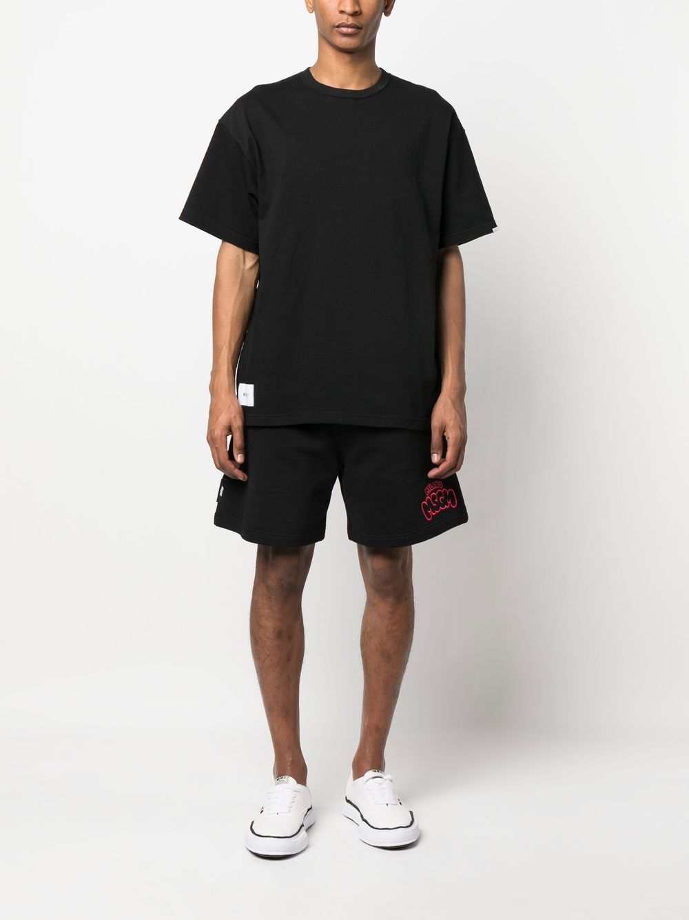 MSGM Trainingsshorts met geborduurd logo - Zwart