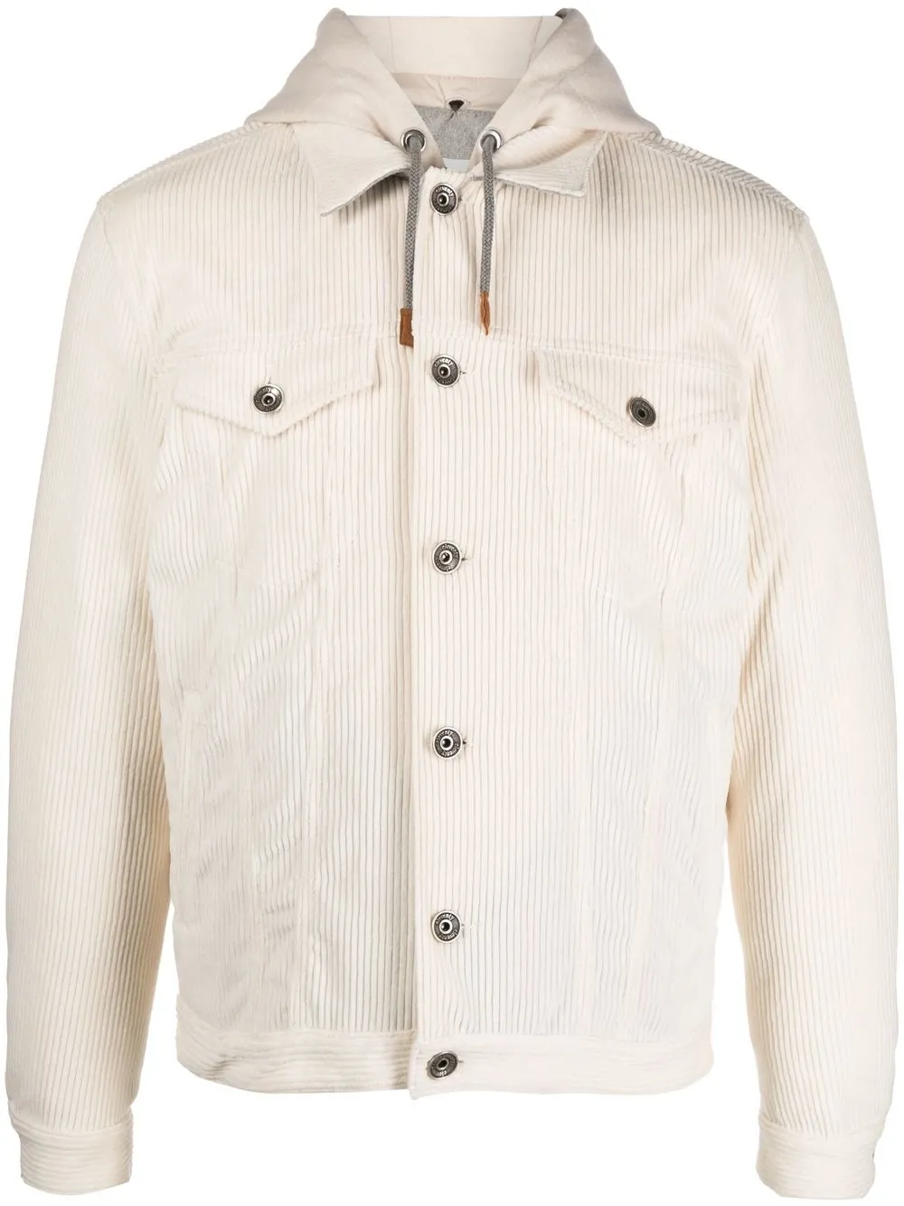 

Eleventy button-up hooded jacket - Neutrals