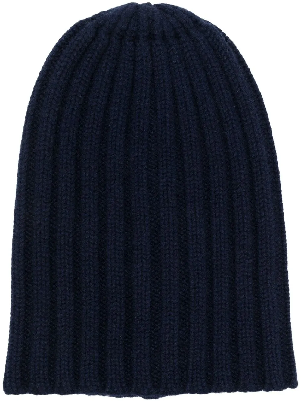 Laneus bonnet en cachemire nervuré - Bleu Top Merken Winkel
