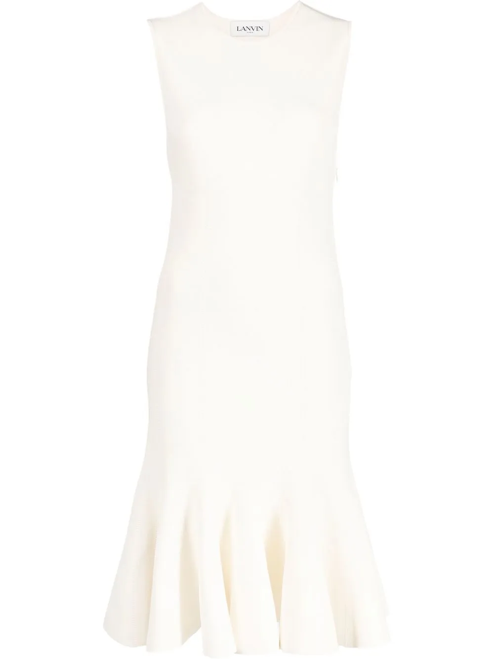 

Lanvin sleeveless jersey-knit flared dress - Neutrals