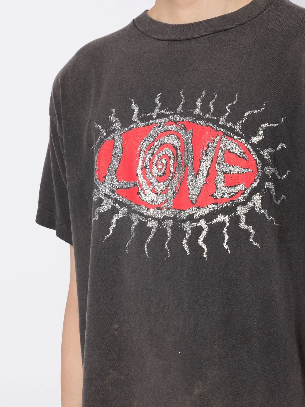 Love-print cotton T-shirt