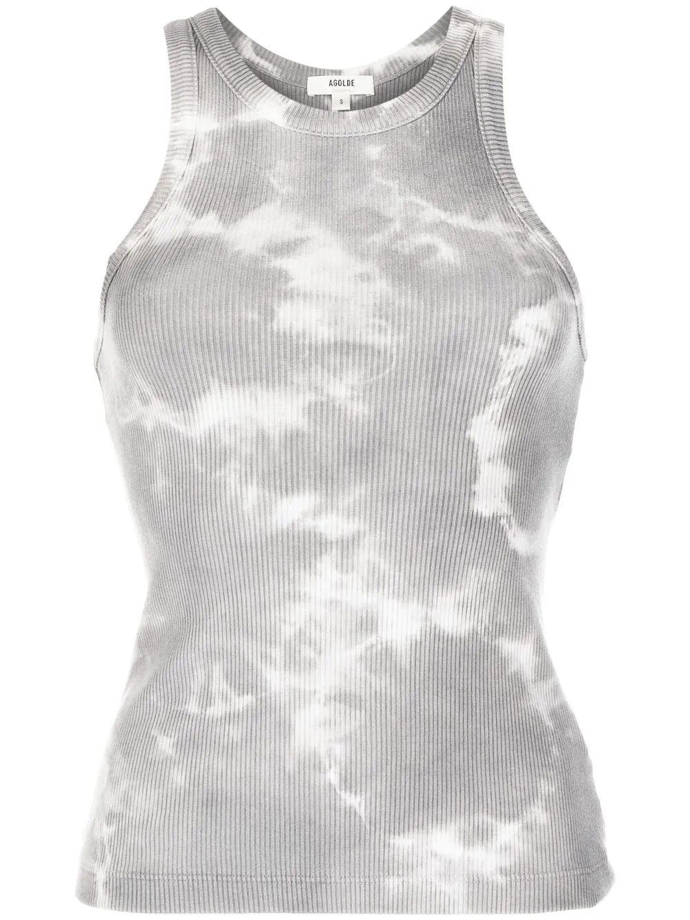 

AGOLDE tie-dye fine-ribbed tank - Grey