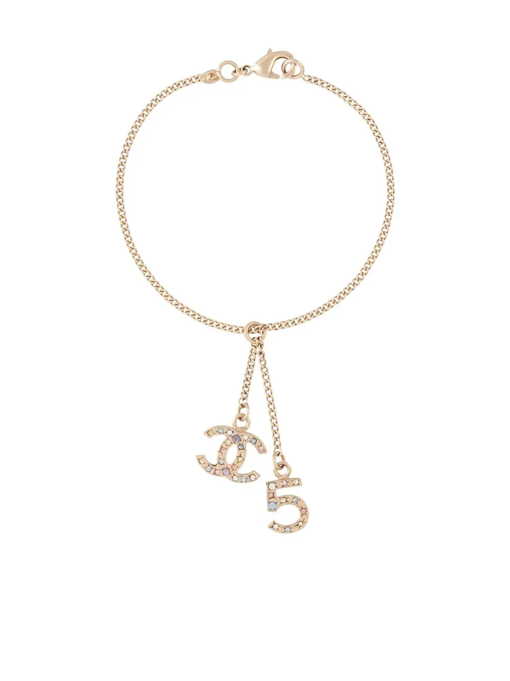 

Chanel Pre-Owned pulsera Nº5 con logo CC 2006 - Dorado