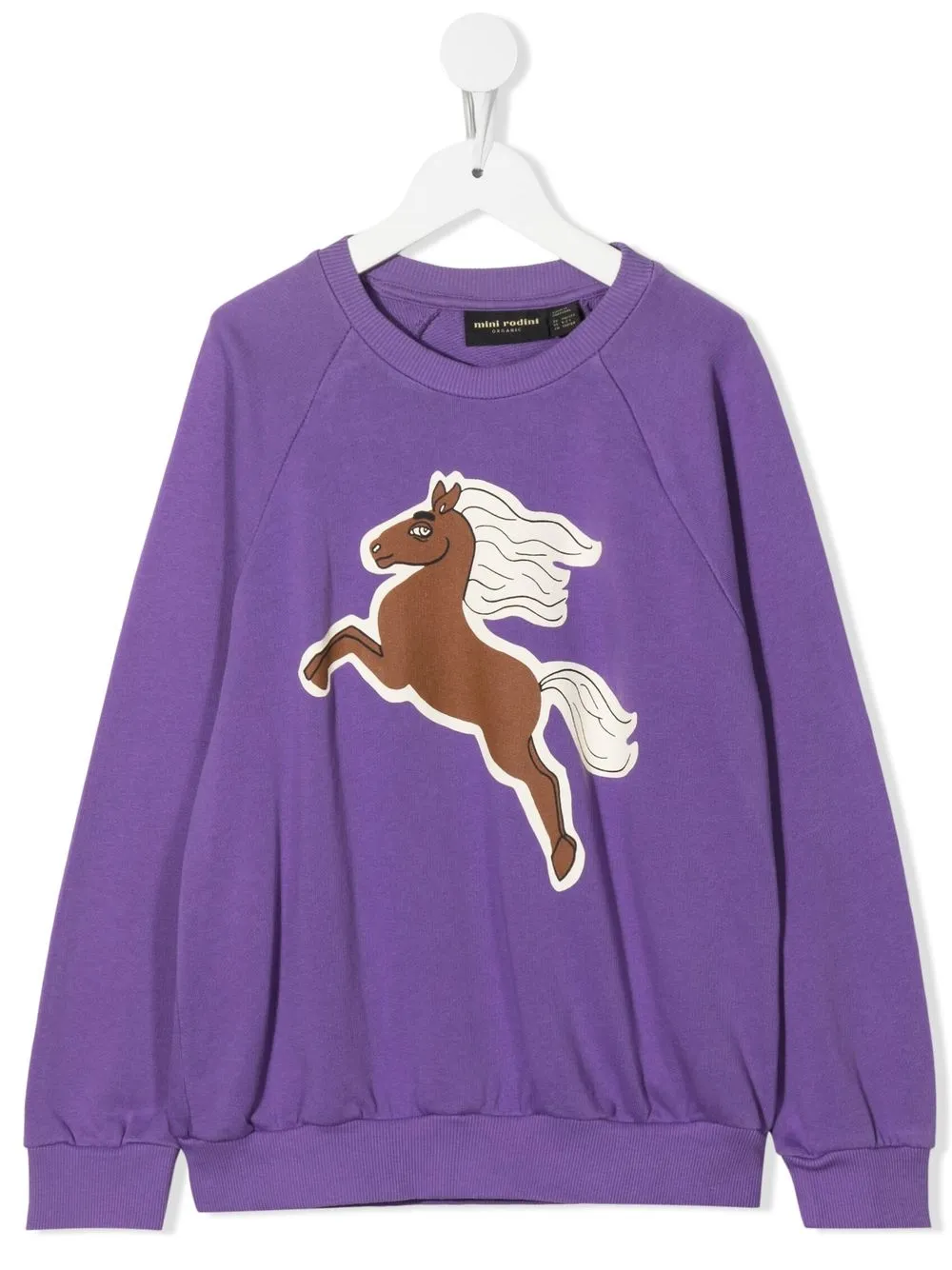 

Mini Rodini graphic print crew-neck sweatshirt - Purple