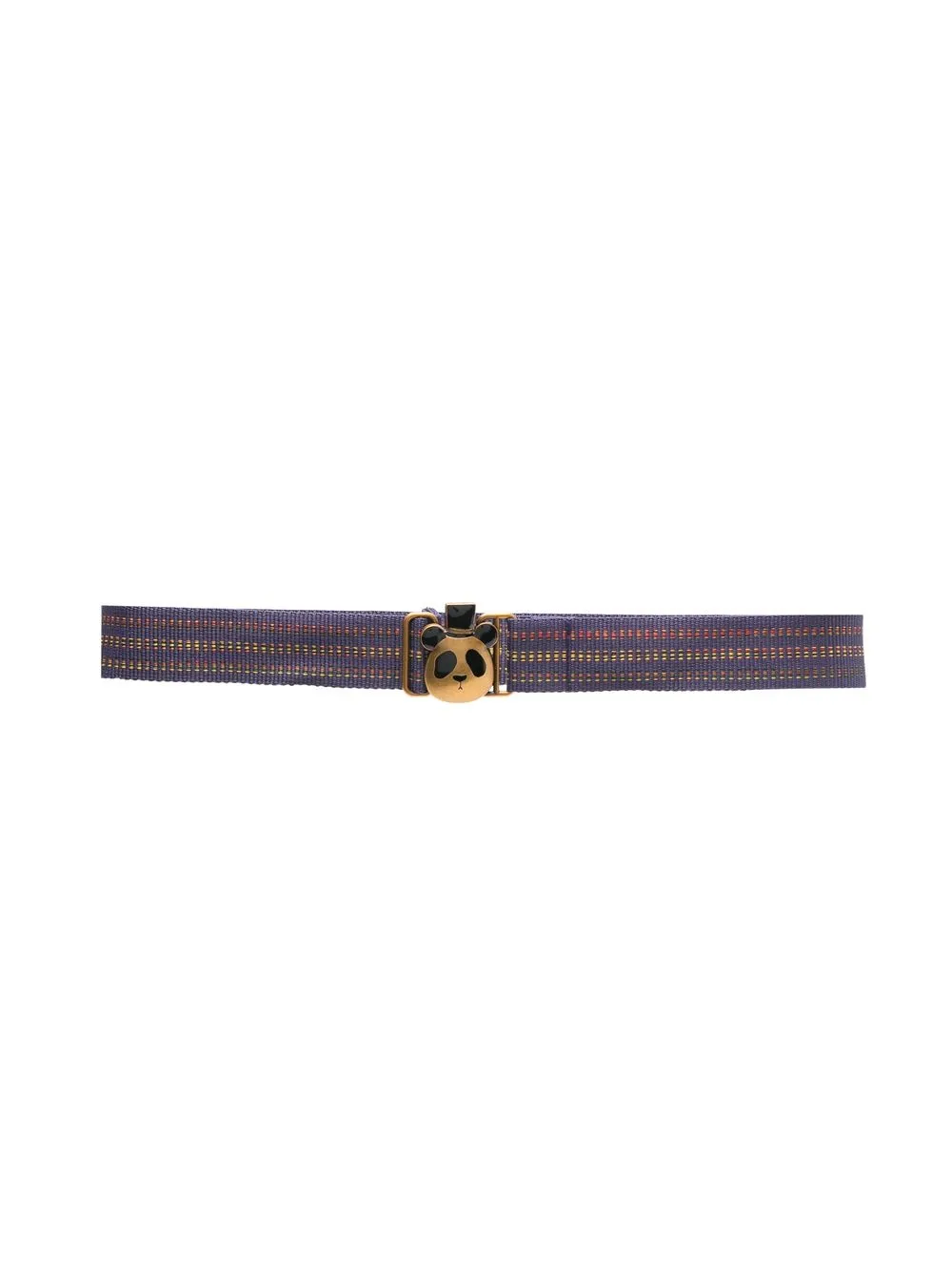 mini rodini elasticated panda-buckle belt - blue