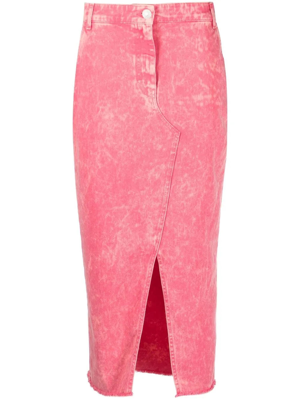 

MSGM mid-length denim skirt - Pink