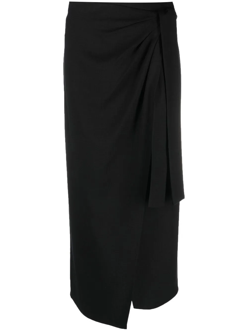 

MSGM wrap-design midi skirt - Black