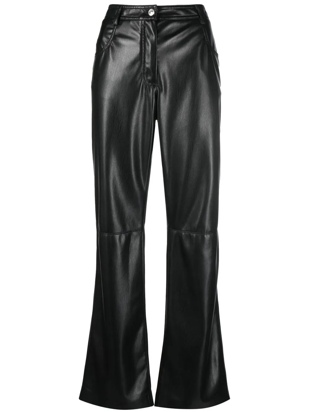 

MSGM faux-leather flared trousers - Black