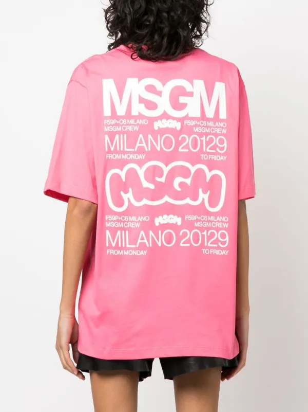 MSGM ロゴTシャツ 白 ピンク c0204280_13493832.jpg