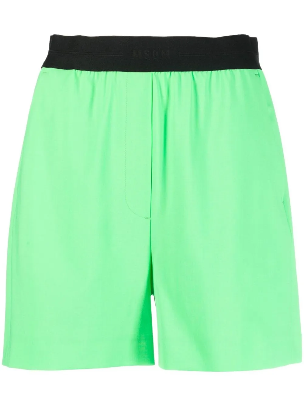 

MSGM logo-waistband shorts - Green