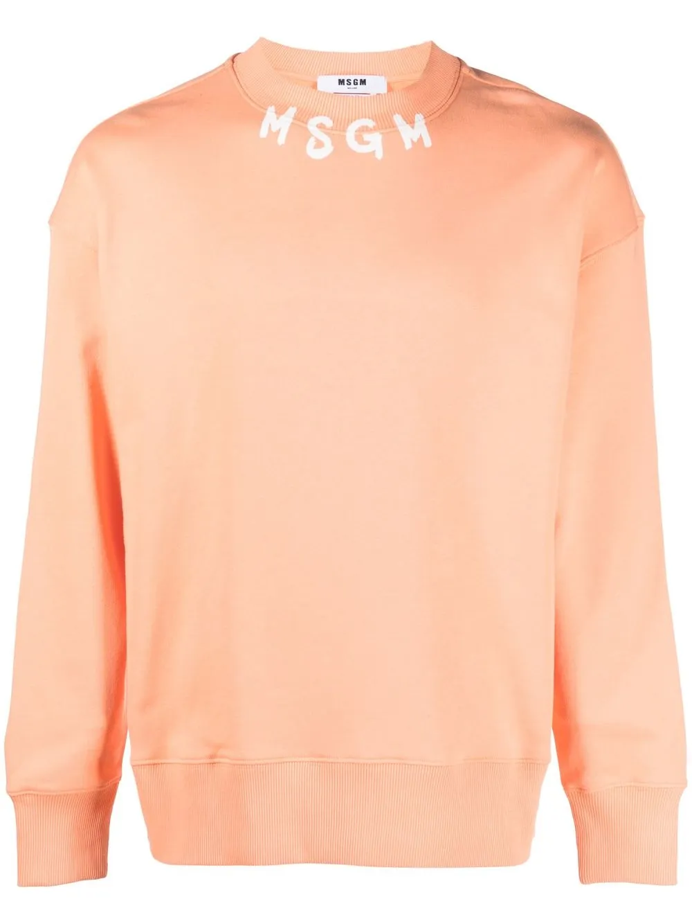 

MSGM sudadera con logo estampado - Naranja