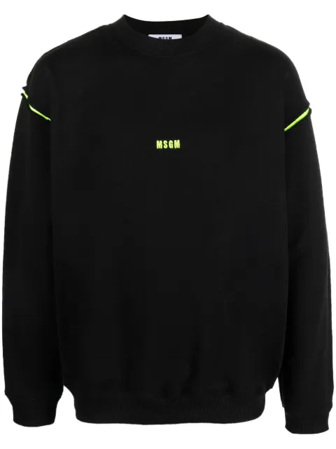 Sweat à Motif Graphique MSGM Orange - Taille L Pour Homme, 100% Coton - Occasion En Parfait état, Style Décontracté Et Branché !