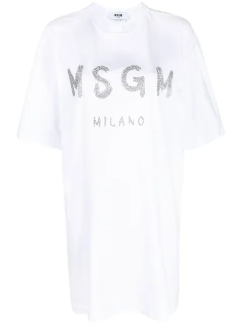 MSGM logo print T-shirt dress