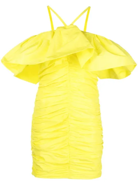 MSGM vestido corto con ribete de volantes