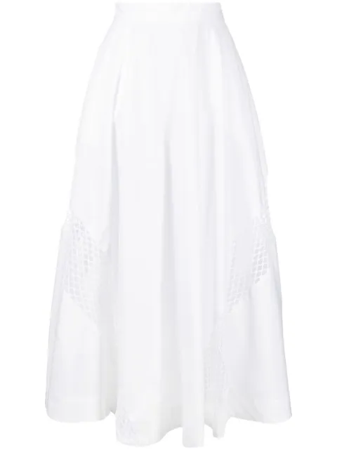 MSGM cut out-detail maxi skirt