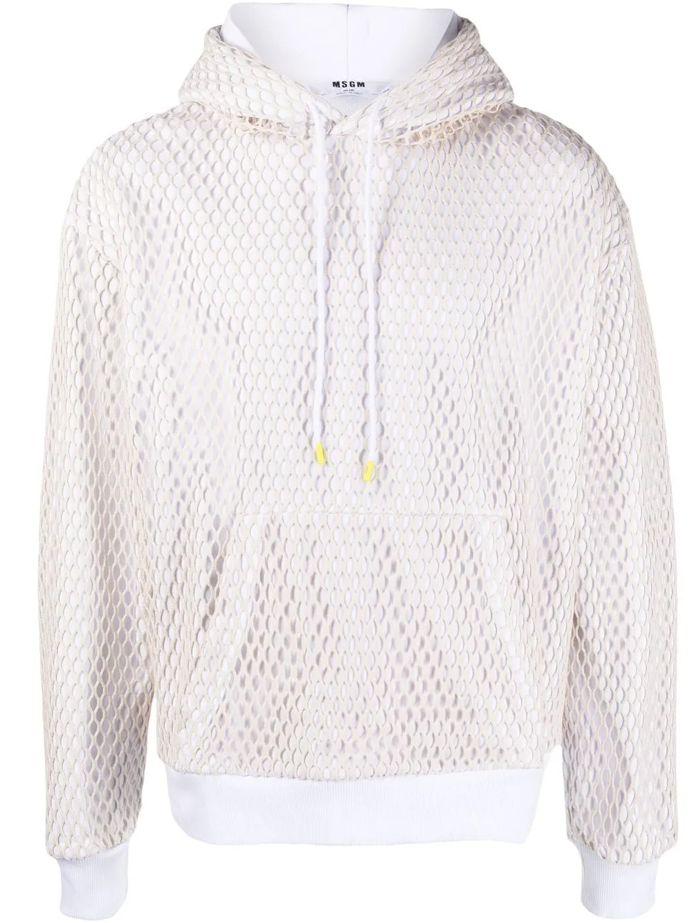 

MSGM hoodie de malla - Blanco