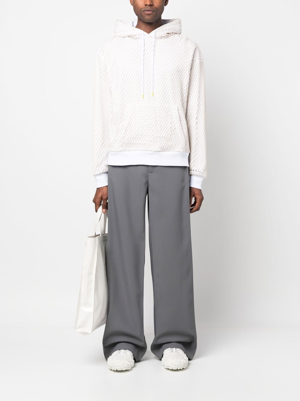 MSGM Hoodie met mesh - Wit