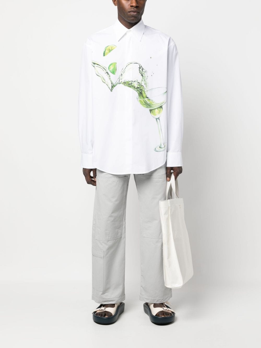 MSGM Overhemd met print - Wit