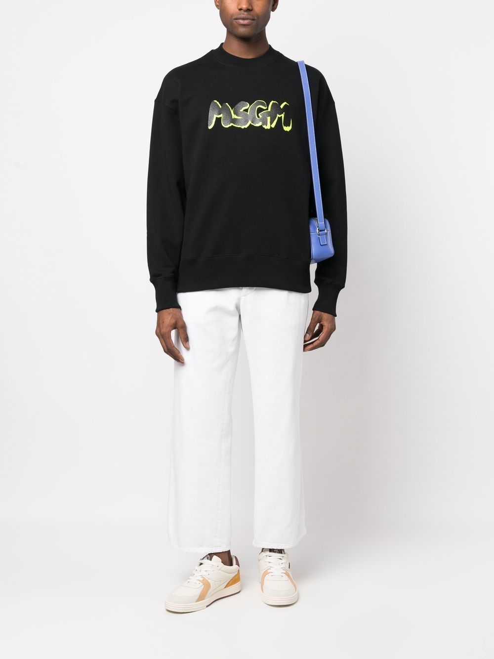 MSGM Sweater met logoprint - Zwart