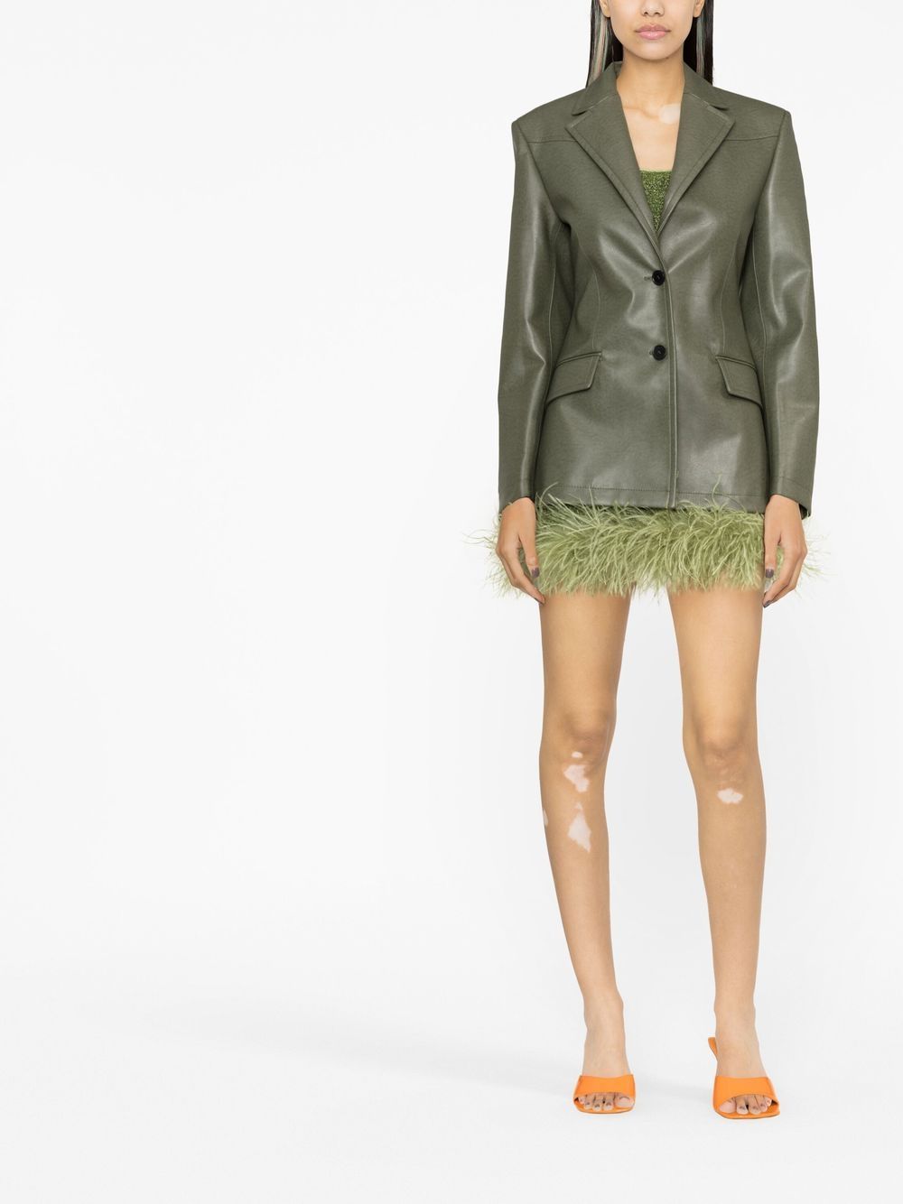 MSGM Blazer met enkele rij knopen - Groen