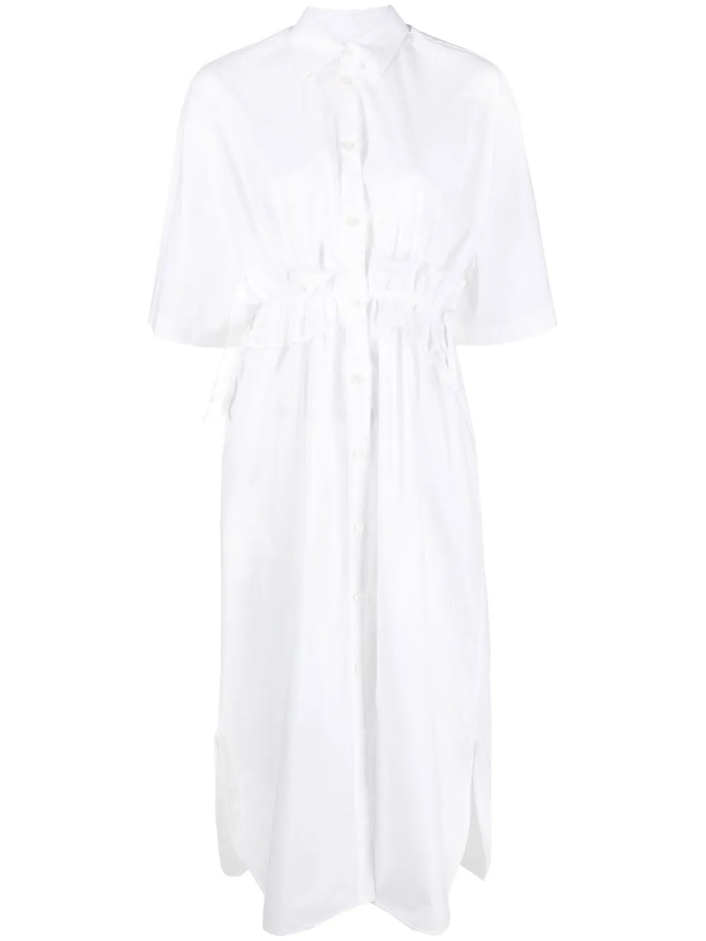 

MSGM ruched shirt dress - White