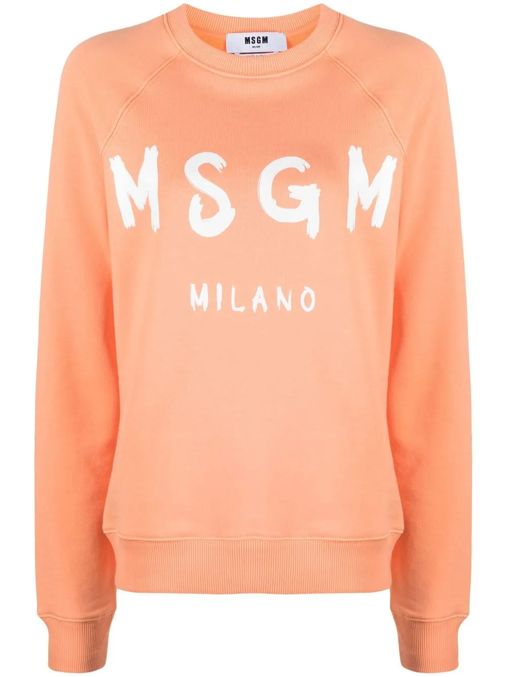

MSGM sudadera con logo estampado - Naranja