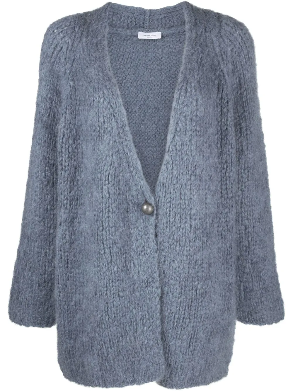 

Fabiana Filippi chunky-knit V-neck cardigan - Blue