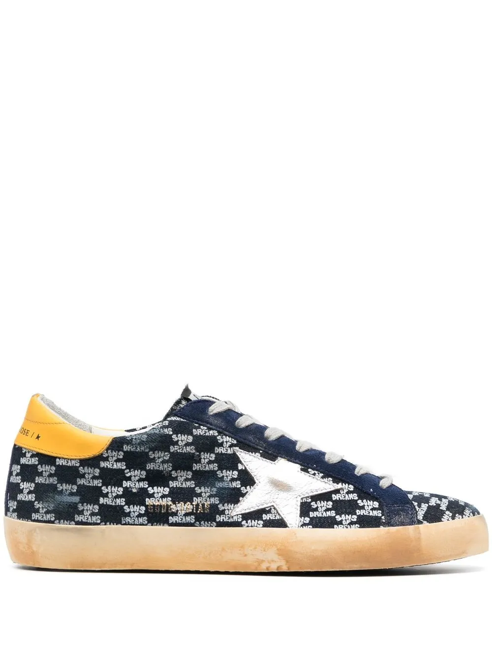 Golden Goose Super-star Low-top Sneakers In Blue